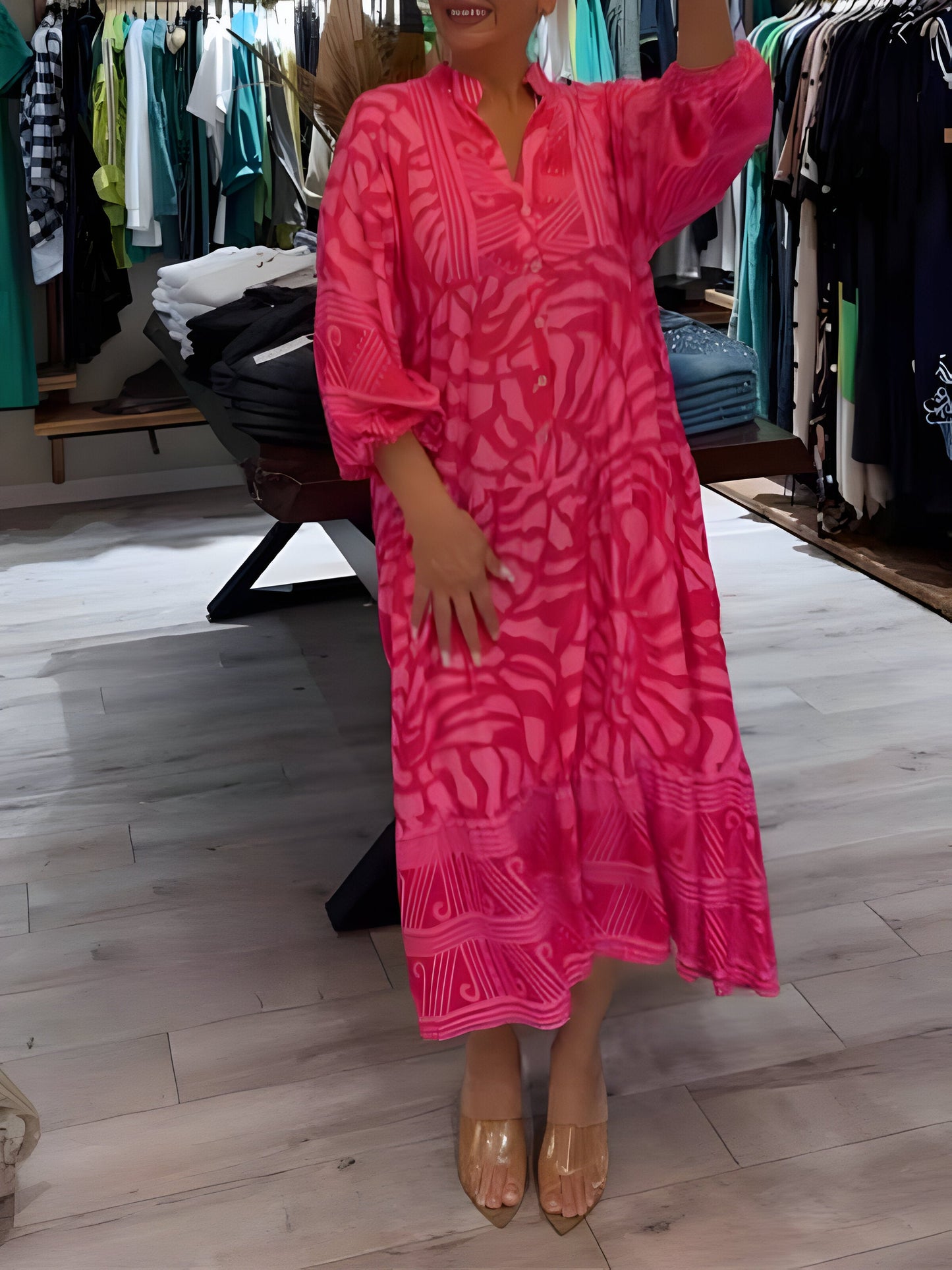 Ava –Dress with Artistic Print
