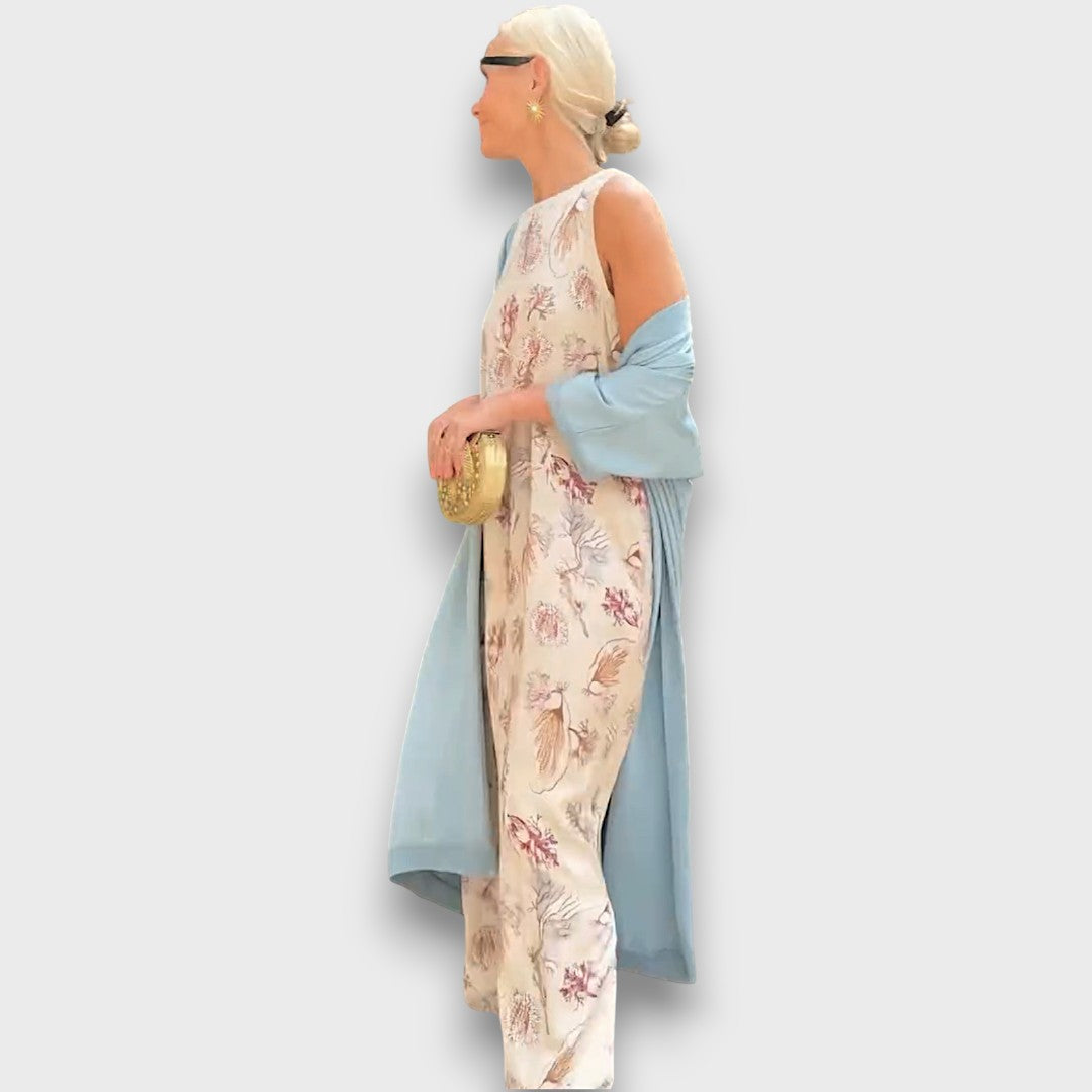 Elveria – Maxi dress with cardigan