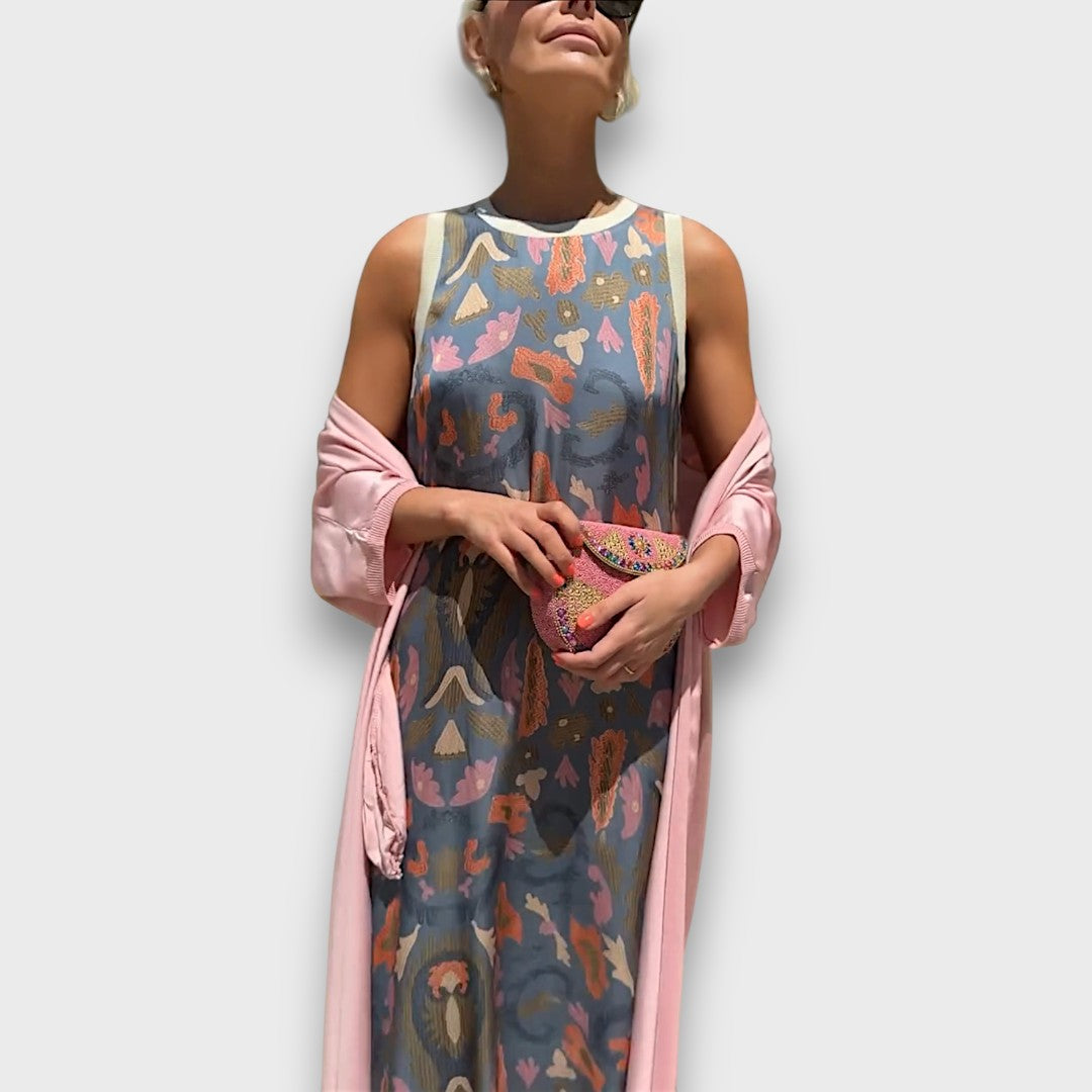 Elveria – Maxi dress with cardigan