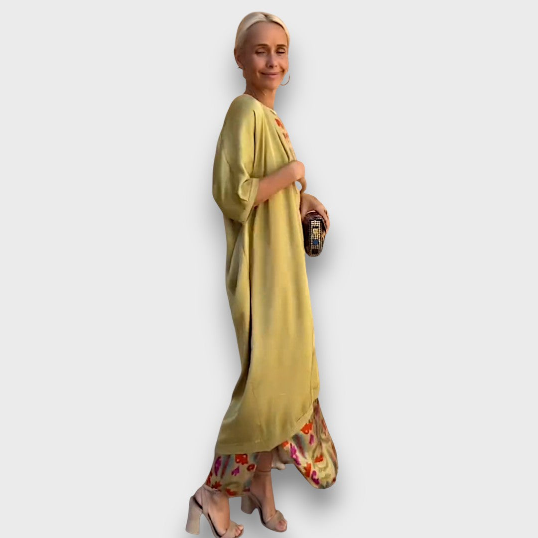 Elveria – Maxi dress with cardigan