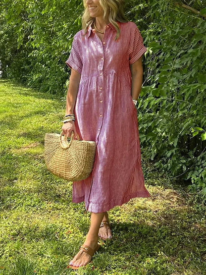 Frederika | elegant striped dress
