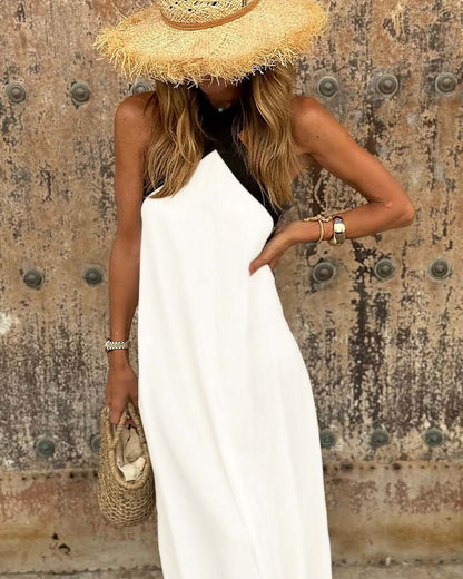 Murcia – Crossover Halter Maxi Dress