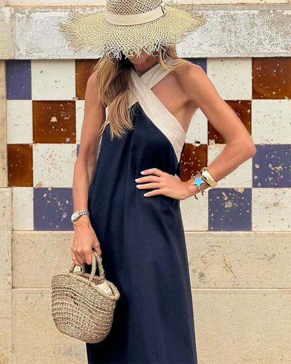Murcia – Crossover Halter Maxi Dress