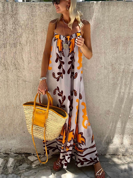 Etia- Printed Loose Cami Dress