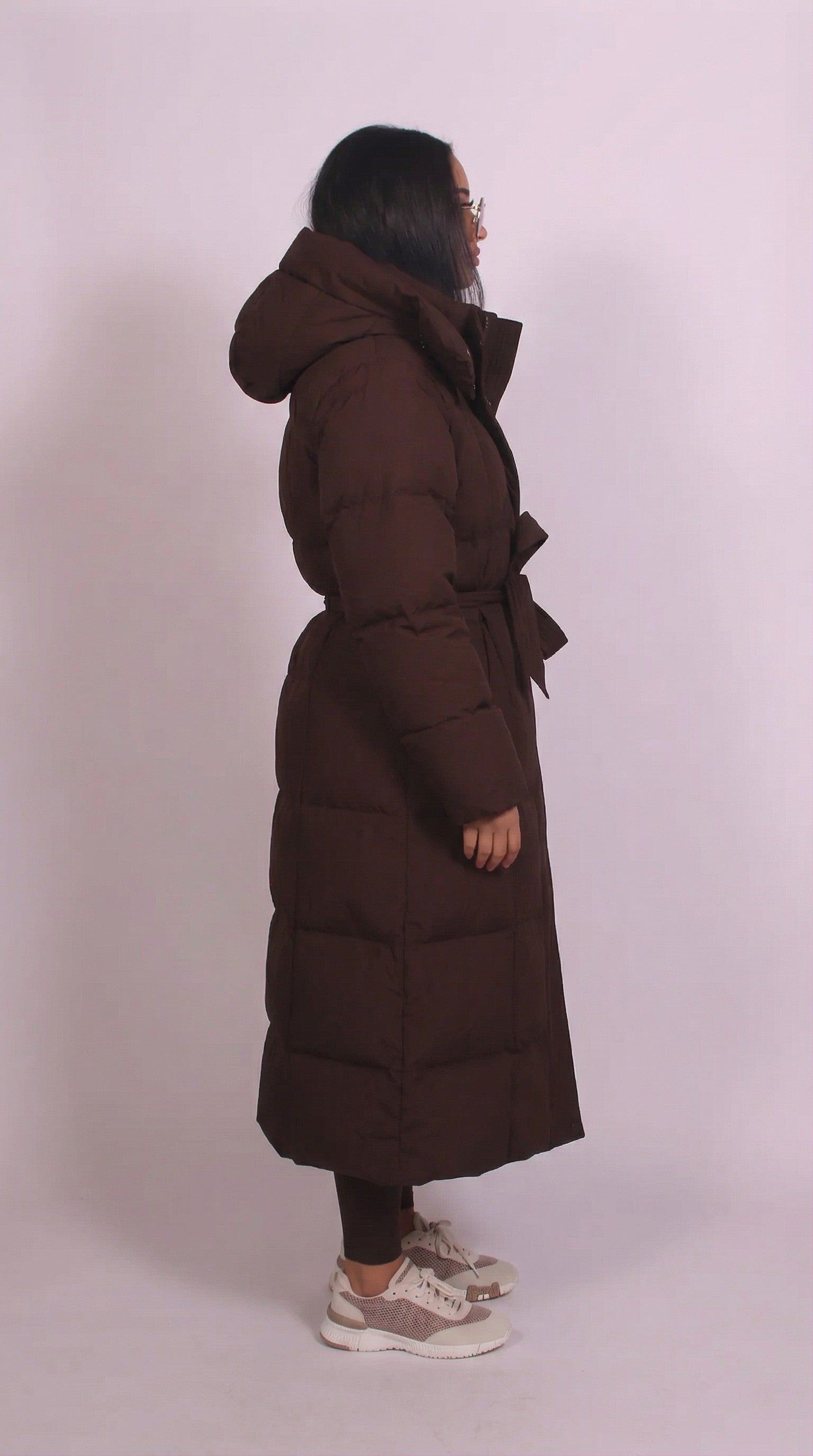 Hooded Puffer Longline Coat