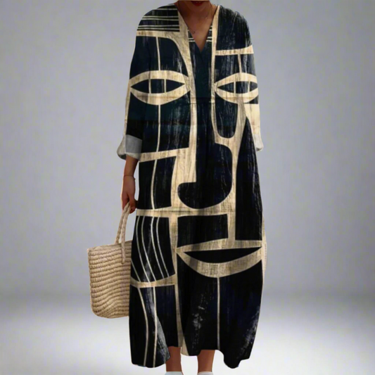 Ismène Geometric Comfort Dress
