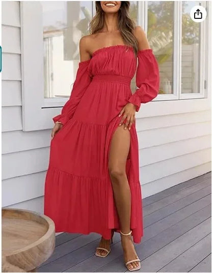 Marisse™ | High-Slit Lace Evening Dress