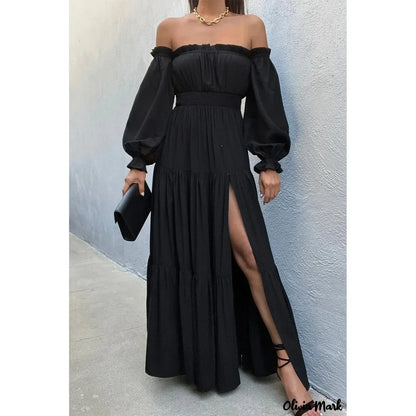 Marisse™ | High-Slit Lace Evening Dress