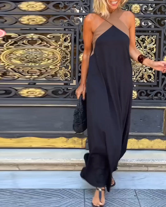 Murcia – Crossover Halter Maxi Dress