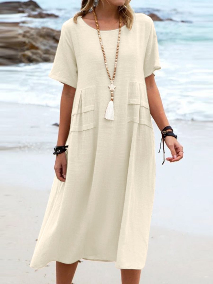 BELLA | LOOSE ROUND NECK DRESS