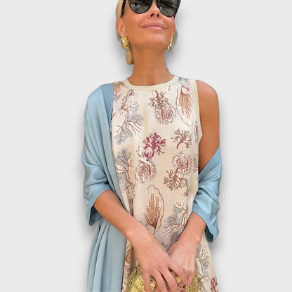 Elveria –  Maxi dress with cardigan